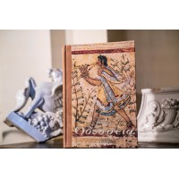 Odysseia (copertă pe hârtie manuală + piele – cartonată, interior hârtie ivory, legată manual)- Homer