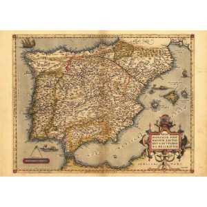 Cadouri Alese Hărți - Atlas Ortelius - Spain-hârtie manuală - A3 Cadouri culturale 79,00 lei