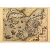 Hărți - Atlas Ortelius - North Europe-hârtie manuală - A3