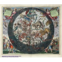 Hărți celeste imprimate pe hârtie manuală-Hemisphaerium stellatum Boreale antiquum - A3