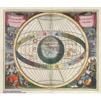 Hărți celeste imprimate pe hârtie manuală-Scenographia compagis mundanae Brahea- A3