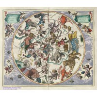 Hărți celeste imprimate pe hârtie manuală-Hemisphaerium stellatum Boreale Antiqvum- A3