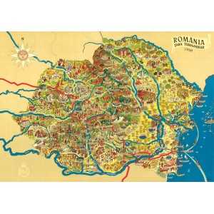 Cadouri Alese Hărți România imprimate pe hârtie manuală-România țara turismului 1938 - A3-hartă 2 Cadouri culturale 79,00 lei